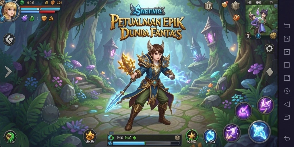 Tampilan gameplay 5RT saat pertarungan seru di dunia fantasi.