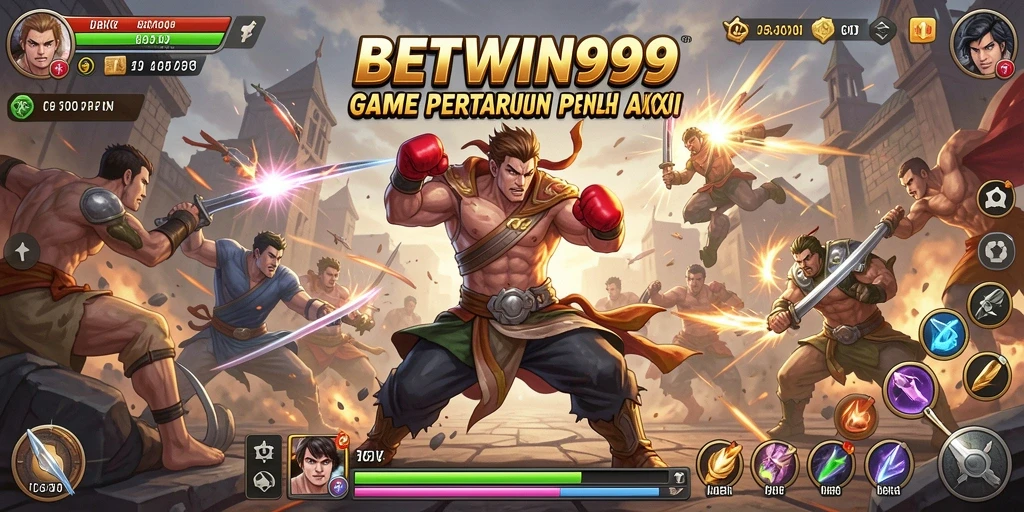 Gameplay BETWIN999 yang mendebarkan dalam aksi pertarungan.
