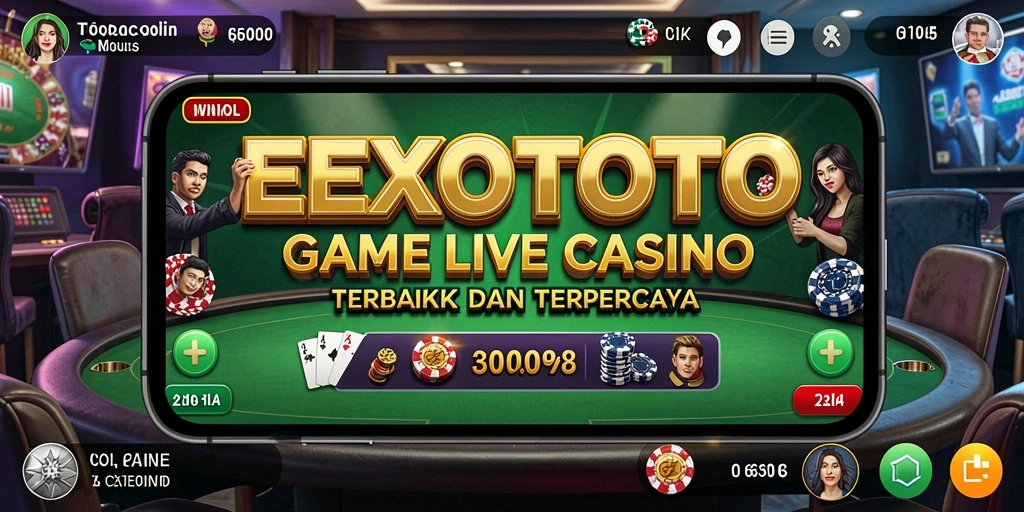 Tampilan menarik dari gameplay Live Casino di EXOTOTO.