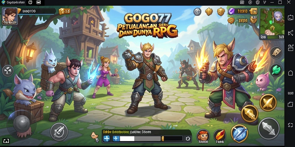 Tampilan gameplay GOGO77 dengan aksi pertarungan dinamis.