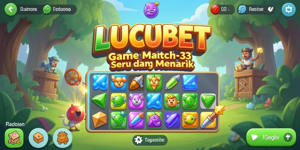 Gameplay menarik dari LUCUBET dengan warna-warna cerah dan efek match-3.
