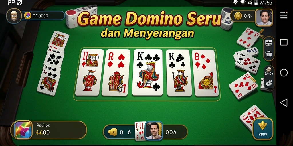 Tampilan gameplay PP7 yang menarik dengan berbagai mode permainan Domino.