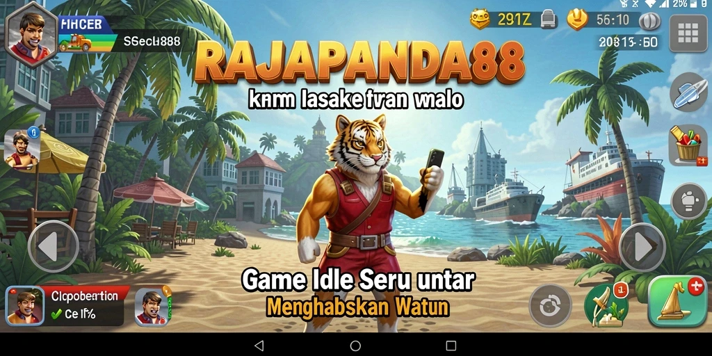 Screenshot dari gameplay RAJAPANDA88 menunjukkan aksi seru dalam gaya Idle.