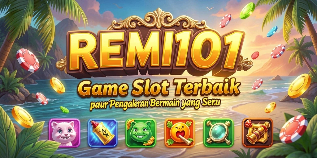 Tampilan gameplay seru dan menantang di REMI101 dengan simbol slot yang beragam.