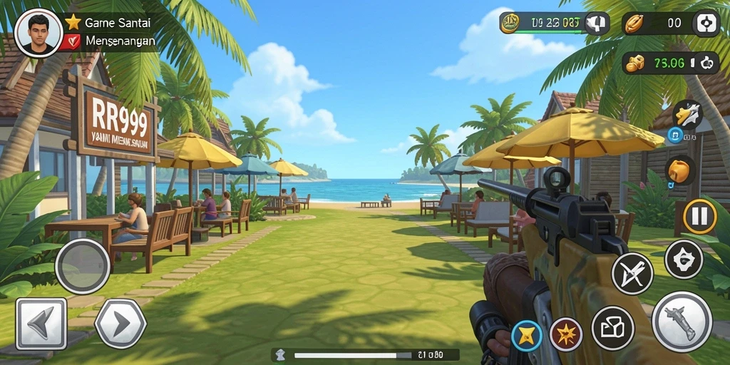 Tampilan gameplay menarik dari RR999 menampilkan keseruan game Casual.