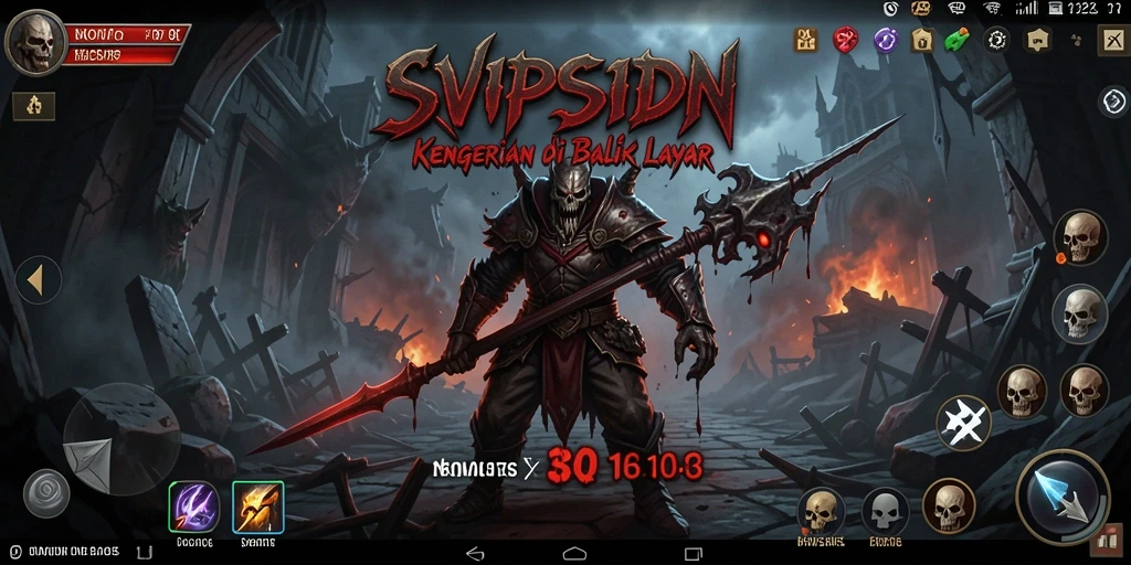 Tampilan gameplay SVIPSIDN yang menegangkan dan menyeramkan.