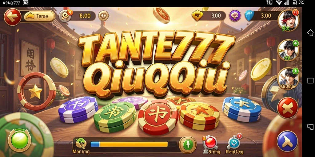 Tampilan gameplay seru dari TANTE777 saat bermain QiuQiu.