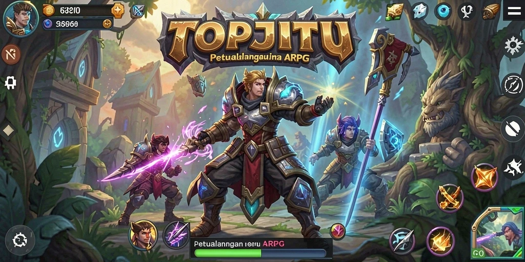Tampilan gameplay seru dari TOPJITU yang memukau.