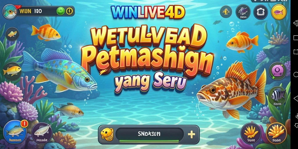 Screenshot gameplay <strong>WINLIVE4D</strong> dengan aksi memancing yang mendebarkan.